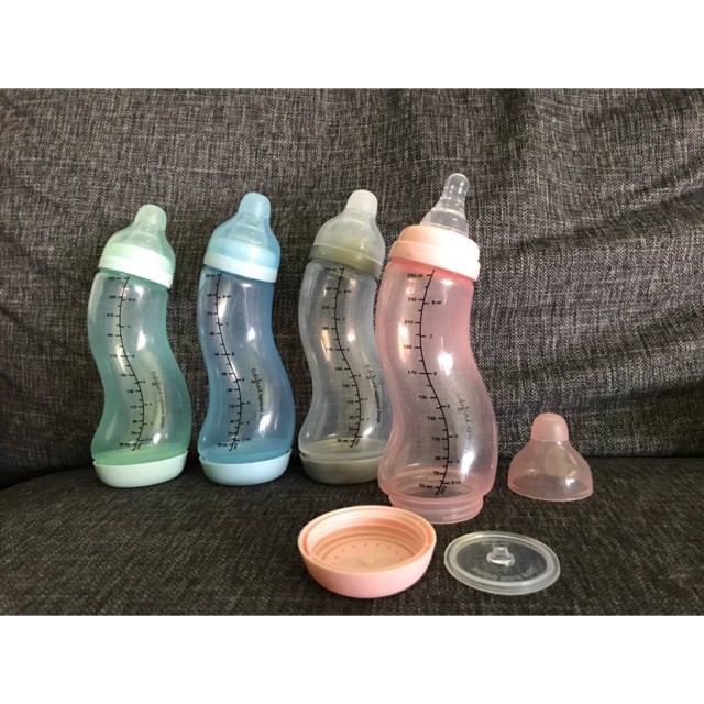 PTS ขวดนม  ขวดนมและจุกนม  คอแคบ 8 ออนซ์ ขวดไดแฟรก