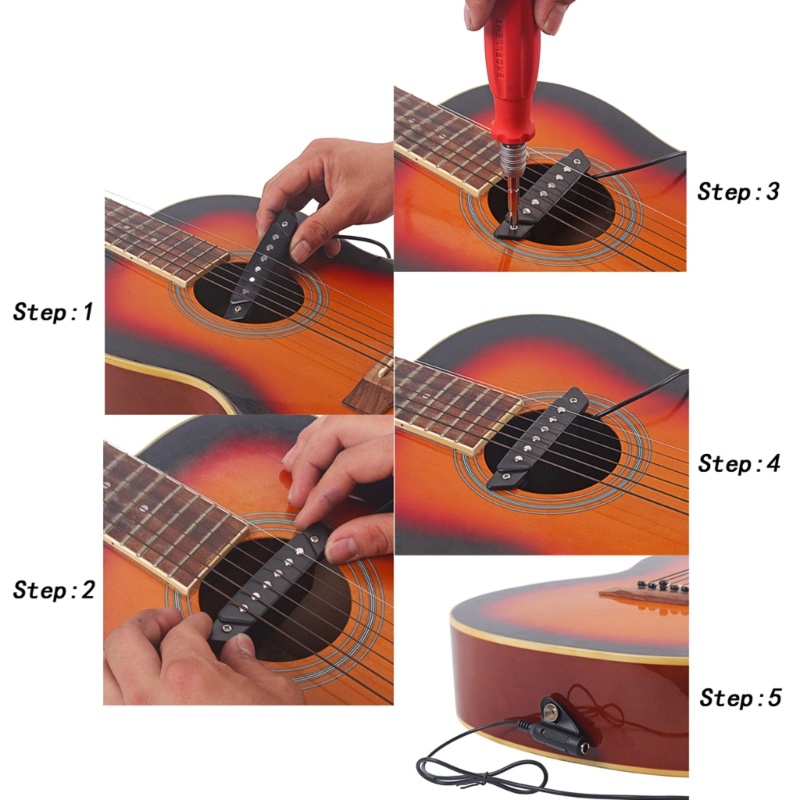 TO Guitar Pickup Professional Magnetic Soundhole Guitar Pickup Acoustic Transducer