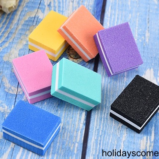 10Pcs Mini Sponge Nail File Double Side Nail Buffer Block Portable Polishing Manicure Tool