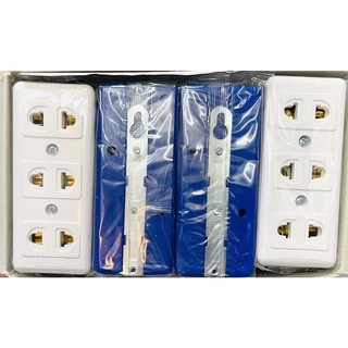ปลั๊ก/เต้ารับ 3 ที่ ทูโทน ยี่ห้อ Matsu