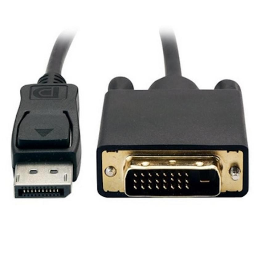 สายDisPlay DP Male TO DVI 24+1 CABLE 1.8M 6 FT Black DisplayPort Male to DVI Male Converter Cable -i