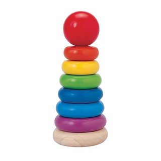 PlanToys 5124 Stacking Ring วงแหวนสวมหลัก หลากสีสัน Wooden Toy ของเล่นไม้ ของเล่น เสริมพัฒนาการ ทักษะ และ การเรียนรู้