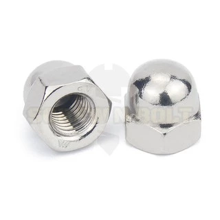 หัวน็อต ตัวเมีย หมวก สแตนเลส 304 เกลียวมิล หยาบ M6 M8 M10 / Hexagon Domed Cap Nut SUS304 M6 M8 M10