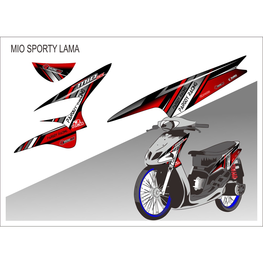 Mio sporty STRIPING STICKER part 1 RACING VariATIONS VERY SUITABLE FOR YOUR BALANCE MOTORCYCLES SO C