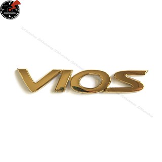 โลโก้ 3D ตัวนูน ติดท้ายรถ VIOS สีทอง สำหรับ TOYOTA VIOS