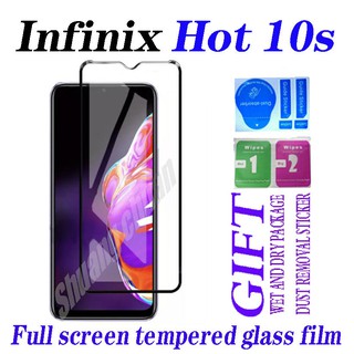 ฟิล์มกระจกนิรภัย แบบเต็มจอ สำหรับ Infinix Hot 10s Tecno Pova 2 Tecno Spark 6Go Spark 6 Spark 6Air Camon16 Spark 5Air Spark 6Air Infinix Hot 9 Hot10 play Smart 4 Smart 5 Note 10 Hot 10s NFC Note8 Note7 Note7Lite