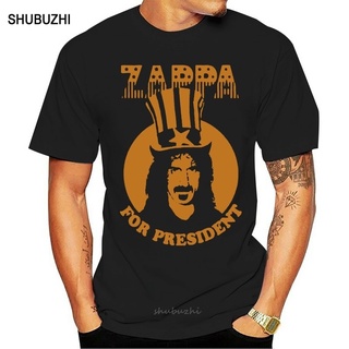 เสื้อยืด ผ้าฝ้าย พิมพ์ลาย HenSeWTs Shop Frank Zappa Zappa For President แฟชั่นฤดูร้อน สําหรับผู้ชาย900338