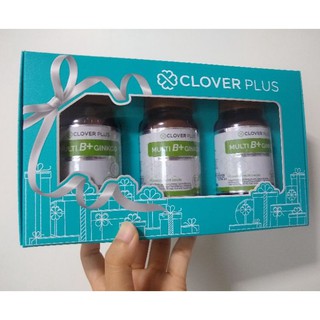 จัดเซ็ท Clover Plus สุขภาพดี มีได้ทุกวัน วิตามิน B+ แป๊ะก๊วย x 3 ขวด