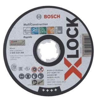 BOSCH ใบตัด5"X1mm. Multi Construction X-LOCK 2608619269