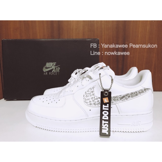 nike air force 1 low white just do it