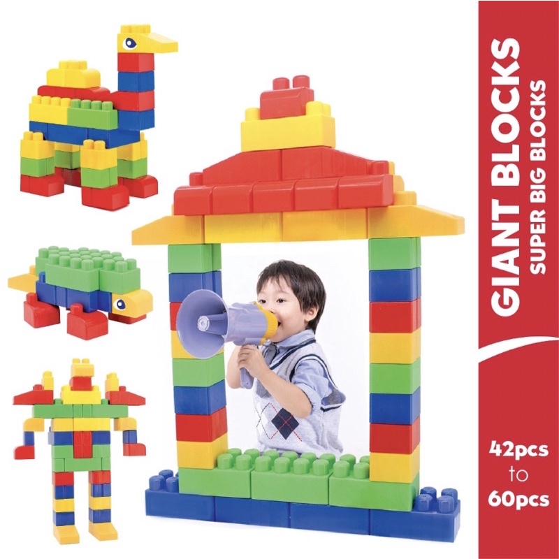 BIG BLOCKS, BLOK BESAR TASKA TADIKA , JUMBO Blocks ,Super Big Blocks ปลอดสารพิษ, บล็อกตัวต่อคุณภาพระ