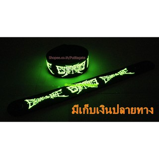 Escape The Fate เอสเคป เดอะ เฟท Wristband ริสแบนด์ เรืองแสง กำไลยาง ปั๊มนูน วงร็อค pg215 สินค้าส่งต่างประเทศ