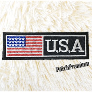 USA ธงอเมริกา - ตัวรีด (Size M) ตัวรีดติดเสื้อ