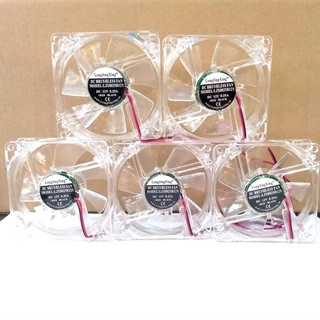 พัดลมใสมีไฟ7สี ใช้กับไฟ12V ใช้ระบายความร้อนเครื่องเสียงแล้วคอมพิวเตอร์