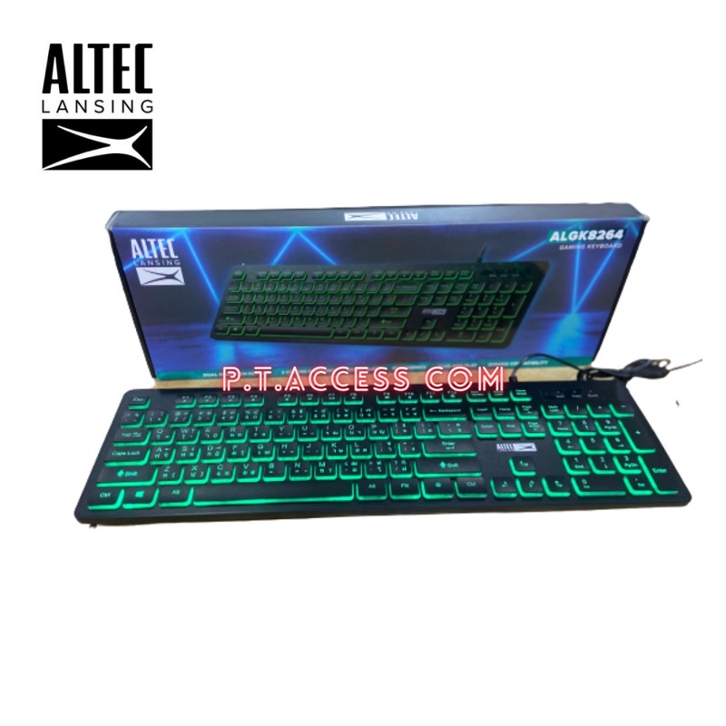 Keybroad Altec Lansing ALBK8264 Wired gaming  keyboard คีย์บร์อด มีไฟ ปรับไฟได้ 3 สี 4 โหมด ไฟรอด รั