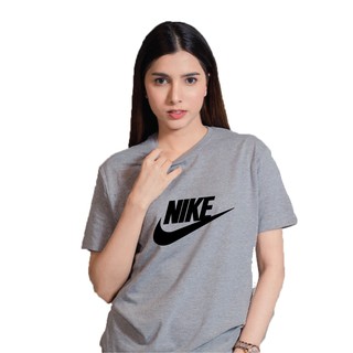 เสื้อ Nike (สีเทาอ่อน) เสื้อยืดแฟชั่น เสื้อคอกลม ผ้าcotton Fully comb 100% สวมใส่ได้ทั้งหญิงและชาย