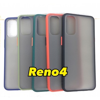 เคสขอบนิ่มหลังแข็งขุ่น For Oppo Reno4/Reno 4 (4G) เครื่องไทย