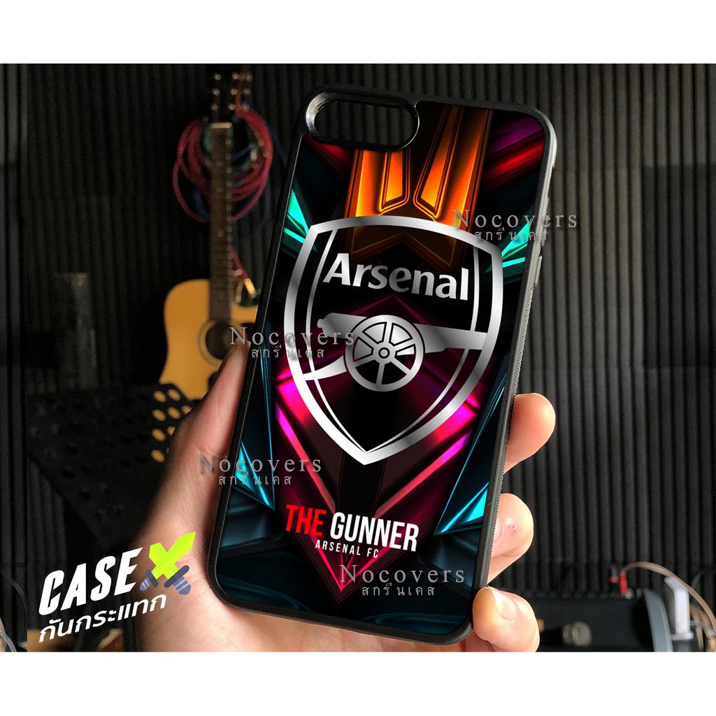 เคส ไอโฟน iPhone 12 iPhone11 iPhone X iPhone 8 iPhone 7 iPhone 6 ลาย Arsenal เคสหลังกระจก Tempered G