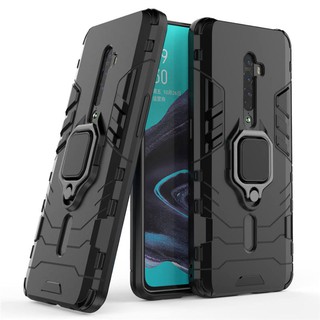 เคส OPPO Reno2 Reno 2 ฮาร์ดเคสกันกระแทกเคสโทรศัพท์ Hybrid Armor Shockproof Ring Phone Case OPPO Reno2 Cover Stand