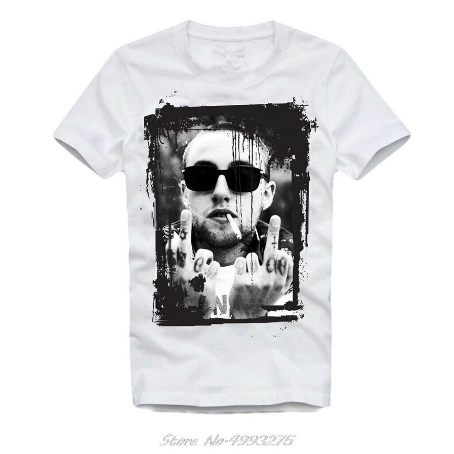 เสื้อยืดสีขาวเสื้อยืดแขนสั้น ผ้าฝ้าย พิมพ์ลาย Mac Miller Tribute R.I.P 1992-s แฟชั่นฤดูร้อน สําหรับผู้ชาย