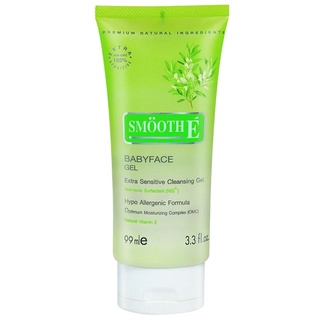 Smooth E Babyface Cleansing Gel สมูทอี เบบี้เฟส เจล เอ็กซ์ตร้า เซนซิทีฟ คลีนซิ่งเจล 3.3 ออนซ์ 99 มล. ผิวบอบบางแพ้ง่าย