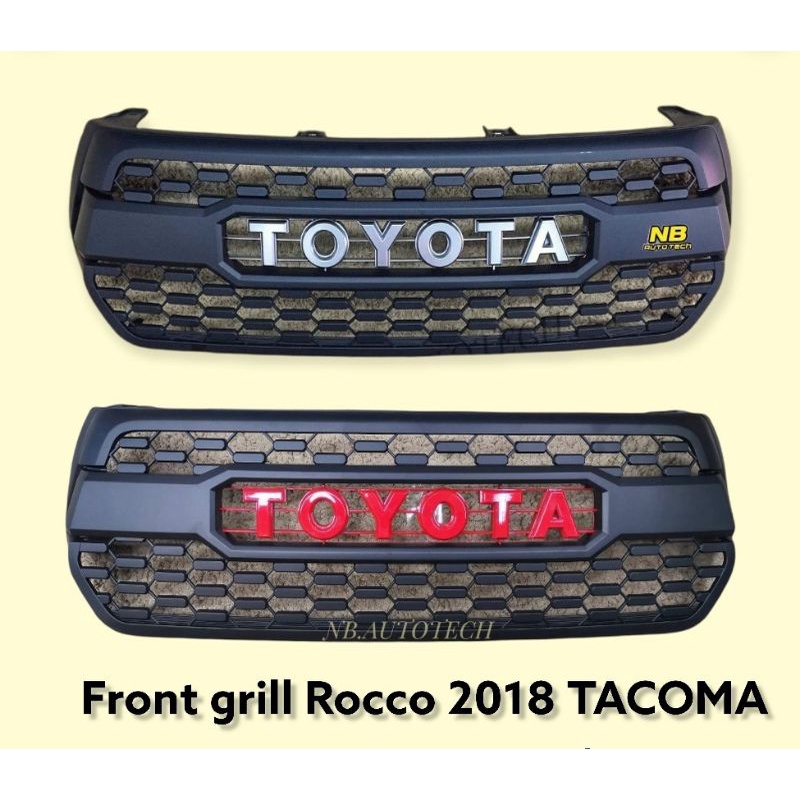 กระจังหน้า rocco 2018 2019 thunda tacoma กระจังหน้าแต่ง REVO TOYOTA REVO ROCCO ปี2018 ทรง THUNDA TAC