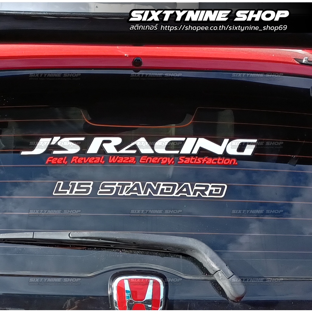 Jsracing  สติกเกอร์ติดรถยนต์ "่JS' RACING"