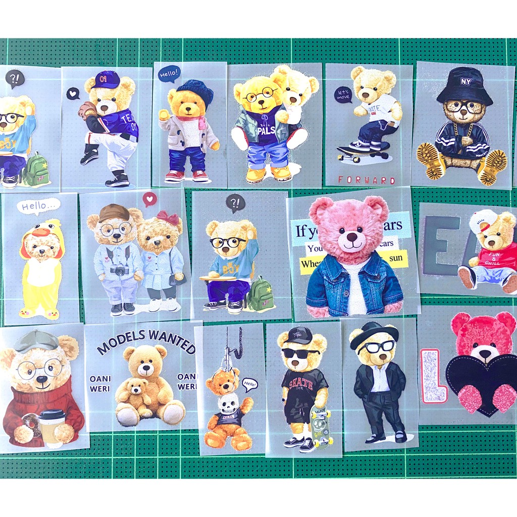 ใหม่! ตัวรีดหมีน้อยสุดน่ารัก รีดติดได้ทุกเนื้อผ้า ตัวรีดแผ่นฟิมล์รีดร้อน