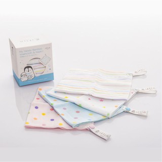 Iflin Baby - My Handy Bamboo Washcloth &amp; Napkin ผ้าเช็ดปาก ผ้าอาบน้ำและผ้าอเนกประสงค์ใยไผ่ #6ผืน