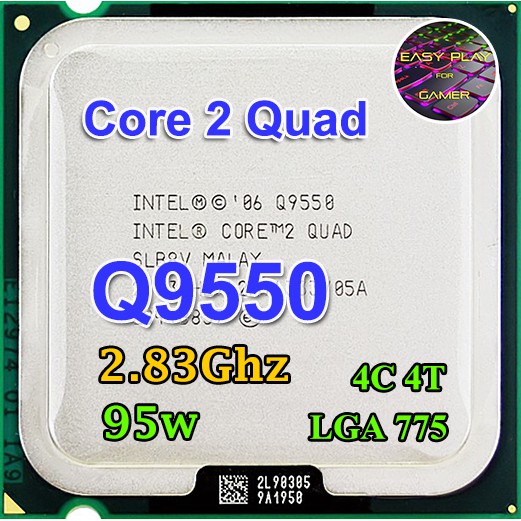 ⚡️CPU Core 2 Quad Q9550 2.83Ghz / 4คอ 4เทรด / 95W LGA775 ฟรีซิลิโคลน1ซอง Q 9550