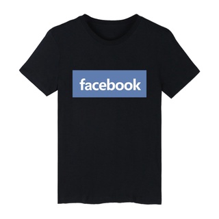 Alimoo Facebook เสื้อยืดผ้าฝ้ายผู้ชาย Summer Homme Tops