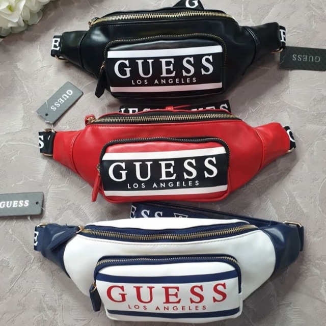 แท้💯% GUESS FACTORY MARISOLL GYM LOGO FANNY PACK  กระเป๋าสะพาย/คาดเอว/คาดอกรุ่นใหม่ดีไซน์ยอดนิยมจาก 