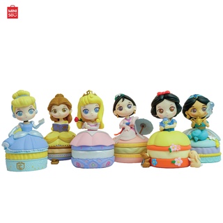 MINISO กล่องสุ่ม กล่องสุ่มโมเดล Disney Princess Collection Macaron Organizer ลิขสิทธิ์แท้