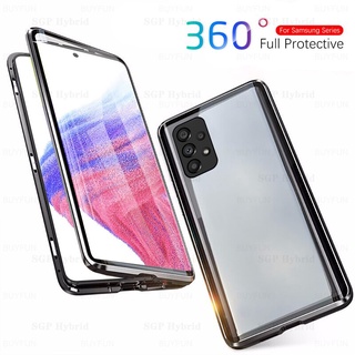 Galaxy A53 5G 6.5 Full Body Double Glass Protective Case For Samsung A 53 53A Metal Bumper Magnetic Shockproof Cover Fundas