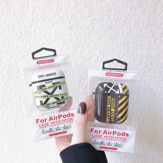 off white เคสหูฟังบลูทูธไร้สาย สําหรับ airpods 1 2 pro gen 2 แบบนิ่ม แบบพกพา