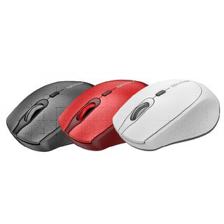 เมาส์แบบไร้สาย / Promate Wireless Optical Mouse with Scrolling &amp; Ergonomic – White / Red / Black