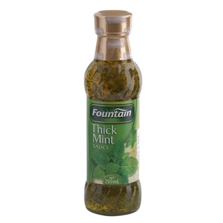 ฟาวน์เทน ซอสมิ้นท์ ซอสสำหรับราดเนื้อ โยเกิร์ต สลัด Fountains Thick Mint Sauce 250ml