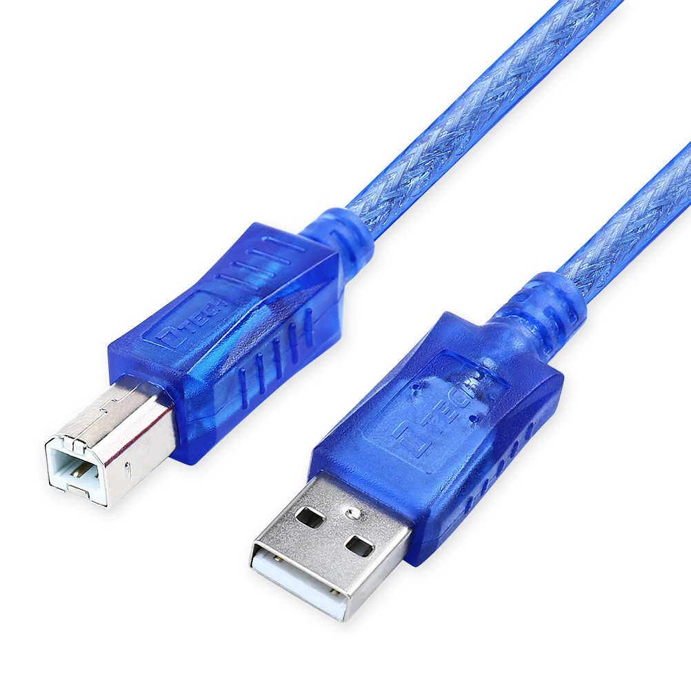 Dtech รุ่น CU093 USB Printer สายปริ้นเตอร์ สแกนเนอร์USB 2.0 ความเร็วสูง Type B  ยาว 1.8M ใช้ได้กับCanon, Epson, Broth