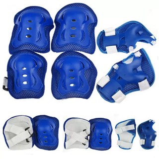 Lotte Kid Sport Protection อุปกรณ์ป้องกันการล้มสำหรับเด็ก 6ชิ้น(Blue)