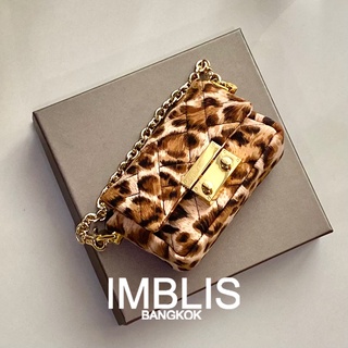 IMBLIS MICRO QUILTED LEOPARD BAG