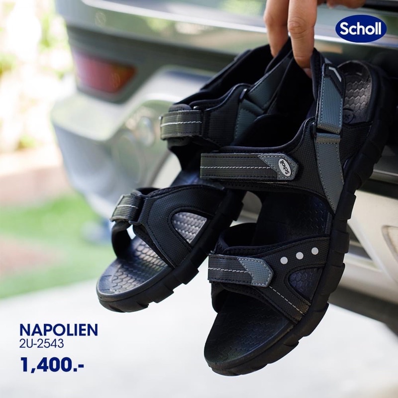New ของแท้100%  กล่องป้ายครบ  รองเท้า Scholl napolien รัดส้น no.2u-2543 สวมใส่ได้ทั้งชายและหญิง
