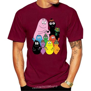 เสื้อยืดผ้าฝ้ายพิมพ์ลายขายดี เสื้อยืด พิมพ์ลายการ์ตูน Barbapapa Doodle น่ารัก สีสันสดใส สไตล์ฝรั่งเศส