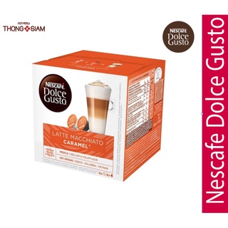 รสชาติใหม่!กาแฟแคปซูล NESCAFE DOLCE GUSTO -ลาเต้ มัคคิอาโต คาราเมล Latte Macchiato Caramel (16 แคปซูล/กล่อง)BEE: 02/2024