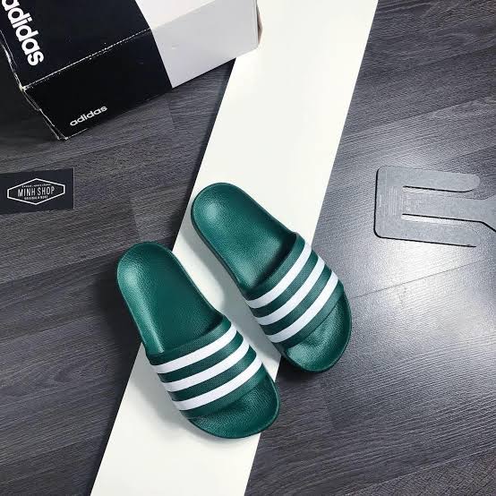 รองเท้าแตะอดิดาส adidas ADILETTE AQUA (สีเขียวแถบขาว) #4