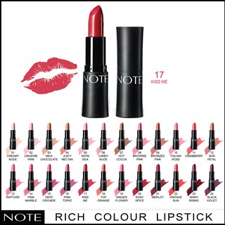 NOTE COSMETICS ULTRA RICH COLOR LIPSTICK 17 KISS ME