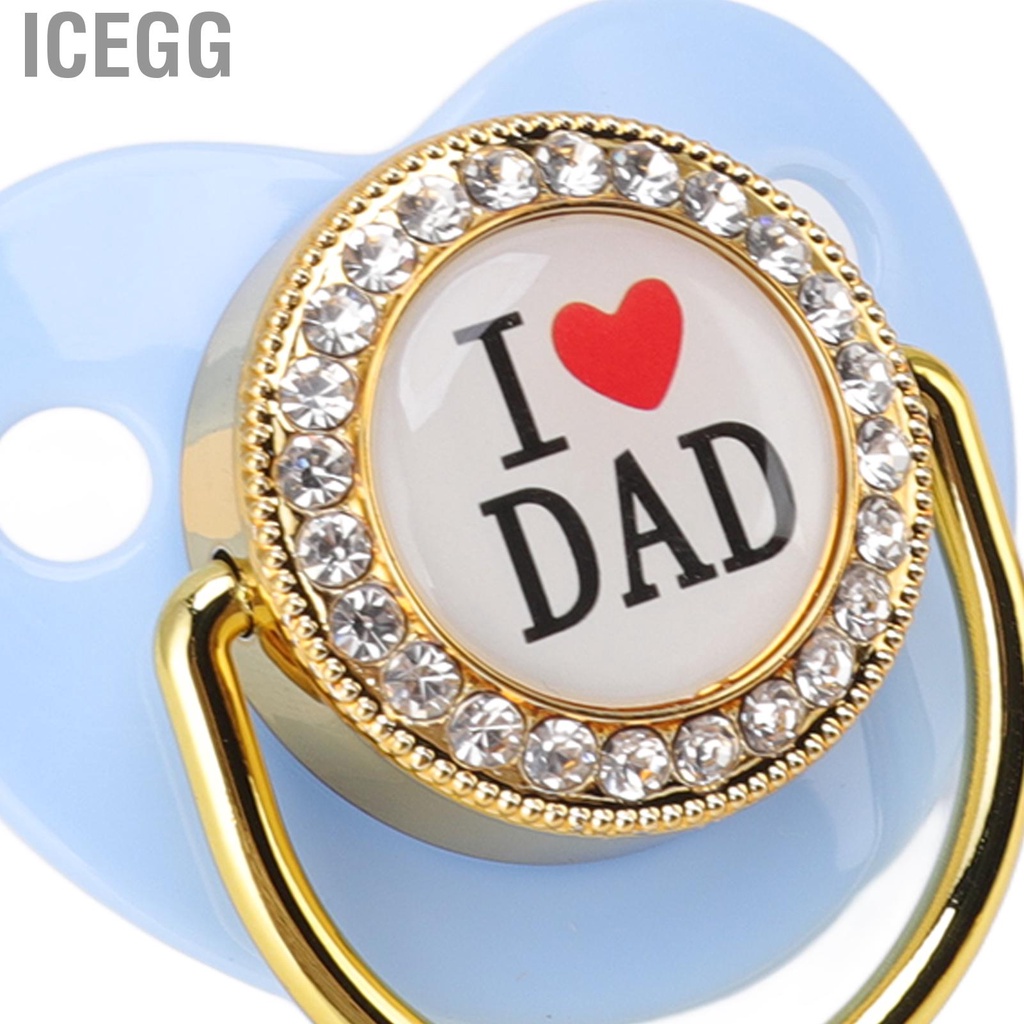 Icegg Baby Soother Pacifier BPA Free Sturdy Silicone for Jaw