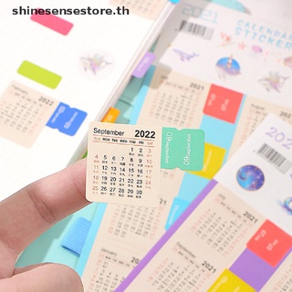 Shine 2 ชิ้น 2022 ปฏิทินกระดาษ หน้าสติกเกอร์ ที่คั่นหนังสือ แพลนเนอร์ ฉลาก