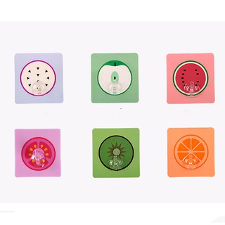 [Set 6 ชิ้น] ตะขอแขวนอเนกประสงค์ลายผลไม้ (รับน้ำหนัก 30 Kg)