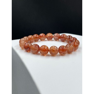 Red rutile bracelet 10mm รูไทล์สีแดง