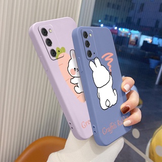 เคสกระต่ายเคสมือถือ ซิลิกาเจลเหลว Phone Case For Samsung Galaxy Note 20 Ultra 20Ultra 10 Plus 10Plus 9  กันกระแทก การป้องกันเลนส์กล้อง ปกหลังแบบอ่อน